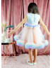 Multi-color Satin Tulle Flower Girl Dress